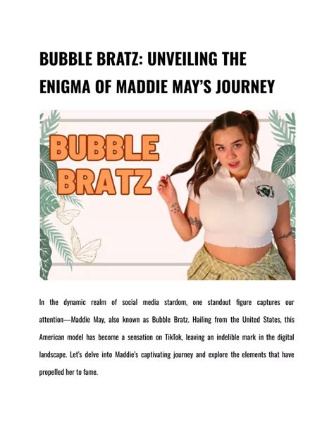 maddie may leaked|Bubble Bratz: Unveiling the Enigma of Maddie May’s。